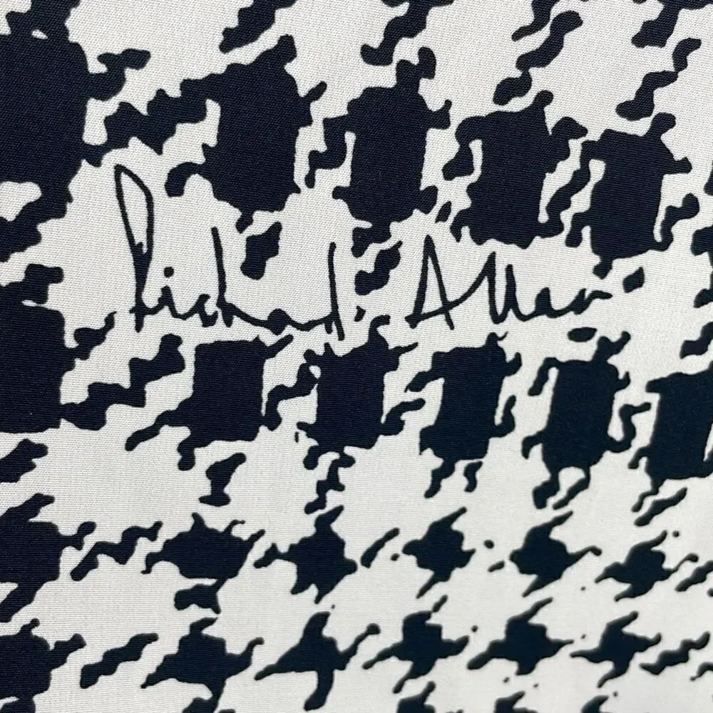 Richard Allen X H&M Houndstooth Plaid Button Front Shirt 2 - Picture 8 of 9